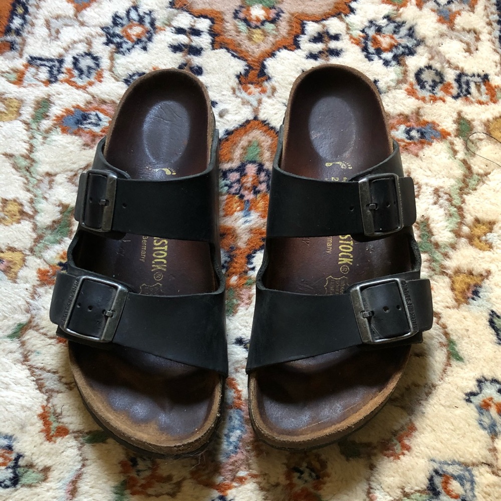 Black Leather Birkenstock’s